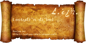 Lestyán Ábel névjegykártya