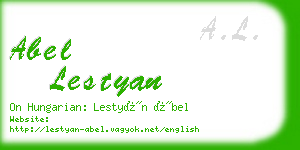 abel lestyan business card